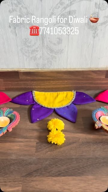 Fabric rangoli for Diwali